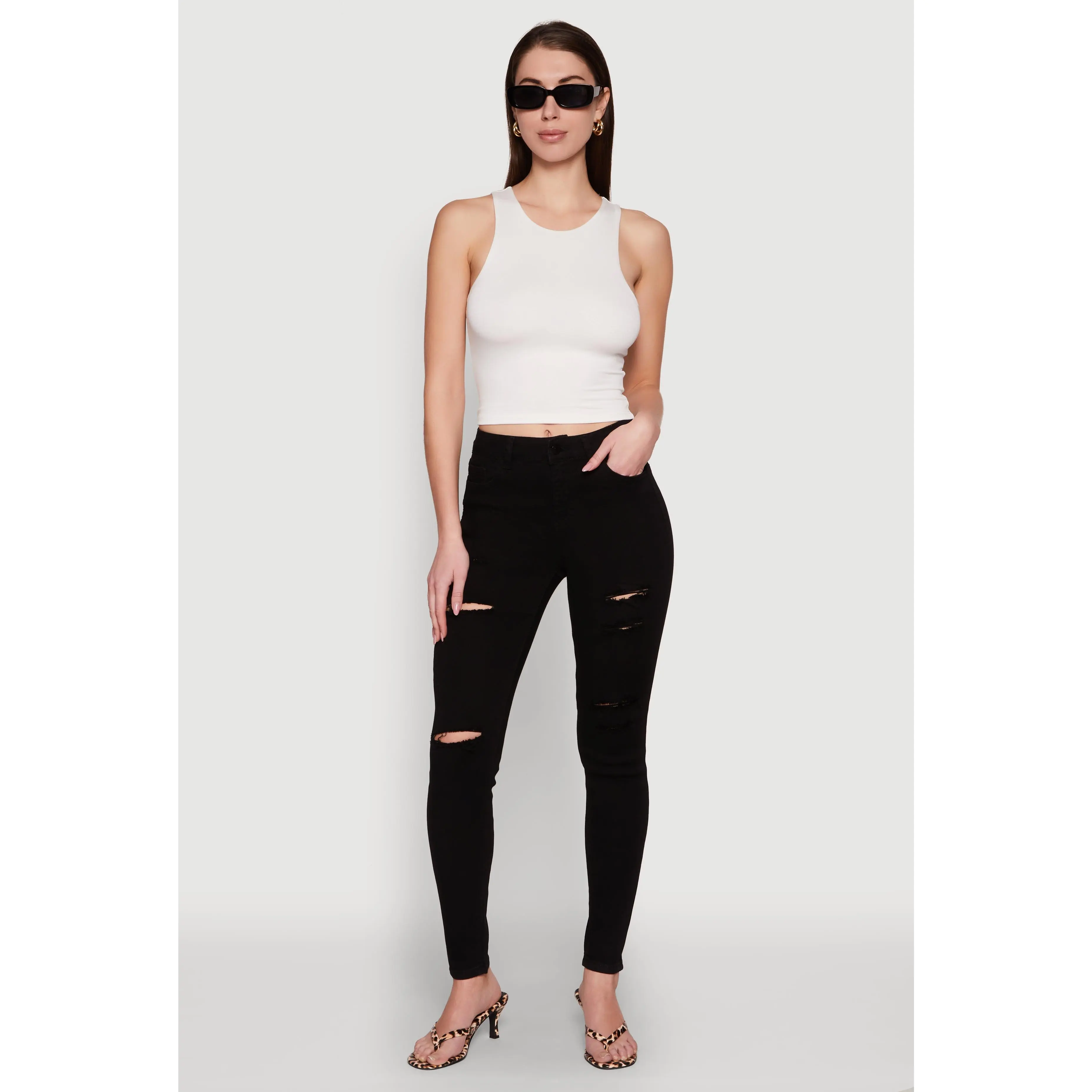 WAX Ripped Skinny Jeans