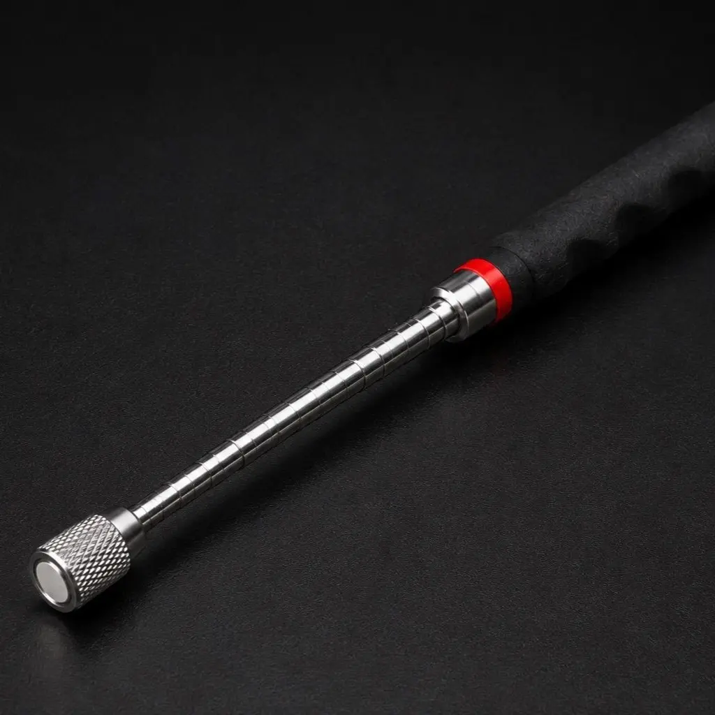 {FathersDayGift} LED Magnetic Pickup Tool with Built-in LED Light, Metal Tip - Extendable Flashlight Grabber for Mechanics, DIY Maintenance, Home Improvement, Everyday Use Hard-to-Reach Screws, Keys, Metal Parts, Husbands, Magnetic Head