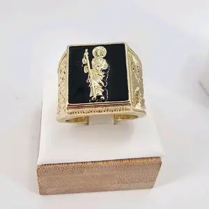 (R43)14KGoldplated  San Jude Ring for men 3 sizes available