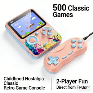 Classic G5 500 in 1 Handheld Game Console for 2 Players, Retro Childhood Nostalgic Puzzle Games, Ideal Birthday and Holiday Gift