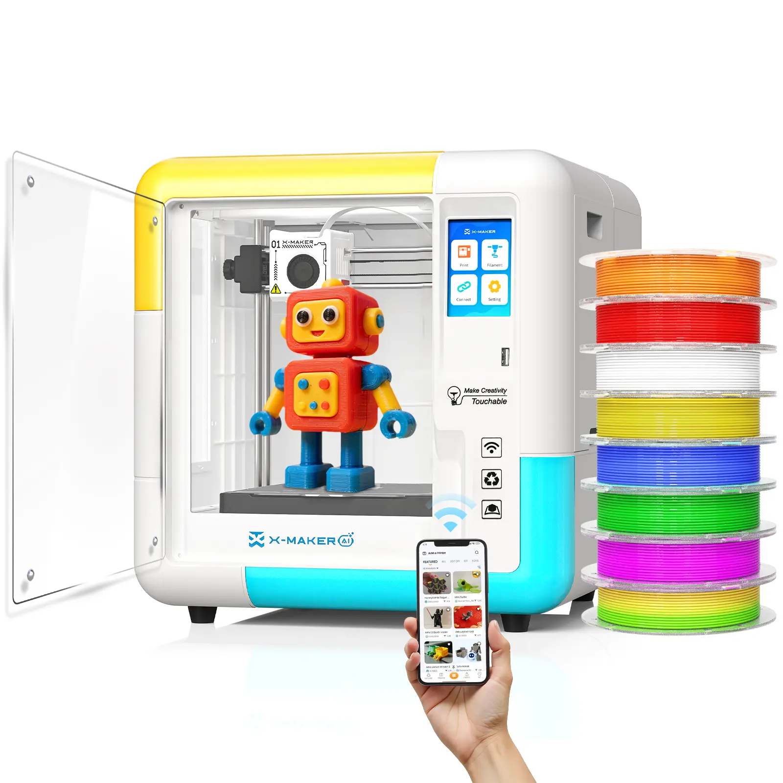 AOSEED X-MAKER JOY AI 3D Printer for Kids and Beginners, Fully ...