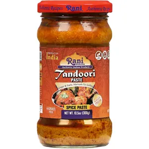 Rani Tandoori Paste (No Colors) 10.5oz (300g) Glass Jar ~ For Tandoori Chicken, Chicken Tikka, Paneer Tikka | All Natural | NON-GMO | Kosher | Vegan | Gluten Free | Indian Origin, Cooking Spice Paste