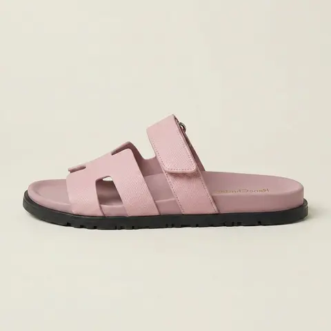 ReneChristine Women's Classic Elegant Fashionable Comfy Flatform Slide Sandals - Open-Toe, Rubber-Sole, Synthetic-Material Walking Shoes with Adjustable Velcro Straps for Easy Slide-On Wear