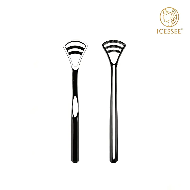 ICESEE 6-Pack Soft Silicone Tongue Scraper Set - U-Shaped Lightweight Oral Care Cleanser, Gag-Free, Easy to Use and Clean for Daily Sensitive Mouth Care of Adults