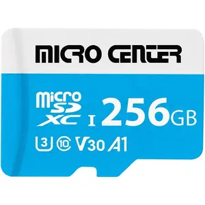 Center  256GB microSDXC Card, - Compatible  SD Card, UHS-I C10 U3 V30 4K UHD Video A1 Flash Memory Card with Adapter (256GB)