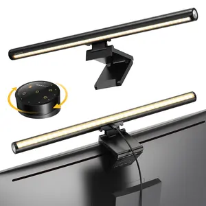 Monitor Light Bar, Backlight with Touch Switch＆ Remote Dual Control, Eye-Care Computer Light with Stepless Dimming and Color Temperature for Home Office Gaming, Black