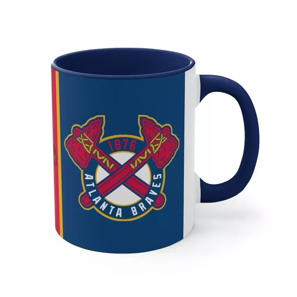 mug atlanta braves, cup baseball club, tazza mlb