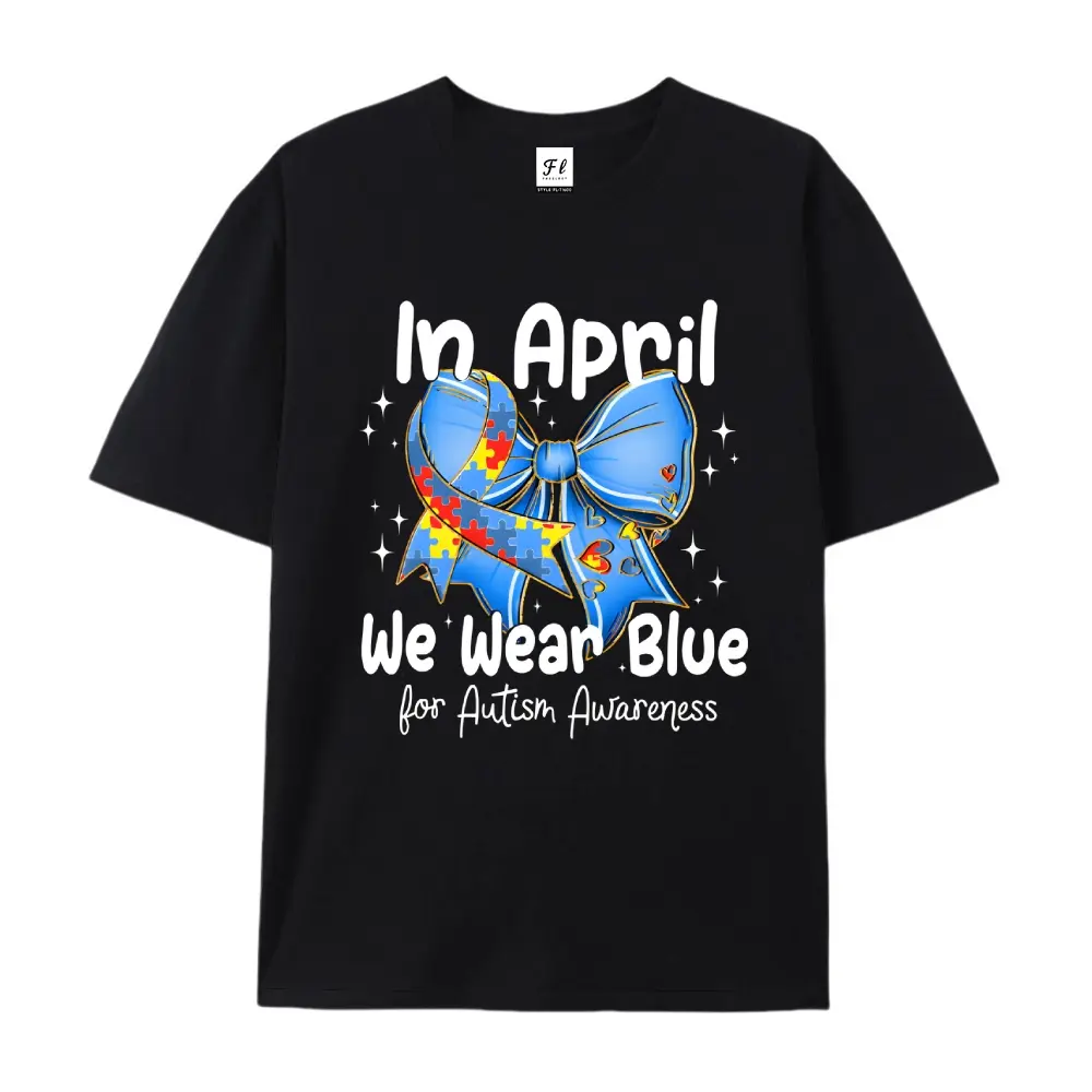 Women's Short-Sleeve Casual T-Shirt - April Blue Apparel for Autism Awareness & Acceptance, Shortsleeve, Top, Tshirt, Tops, Regular Fit