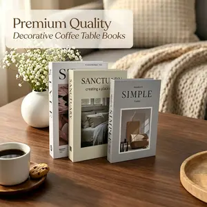 3pcs Neutral Aesthetic Decorative Book Set, Modern Minimalist Unique Style Coffee Table Fake Books, High-End Home Decor for Living Room, Office Desk