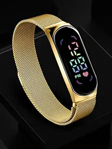 Women's Fashion Digital Watch, Casual Trendy Wristwatch, Sporty Heart Rate Monitoring Magnetic Clasp Watch, Elegant All-match Fashion Accessories for Daily Wear, Without Box