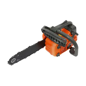 25cc Gasoline Chainsaw 900W Portable Professional 30cm Guide Plate 11 Inch Cutting Capacity Two Stroke Engine for Wood Cutting Logging Pruning Garden Farm Forest Camping
