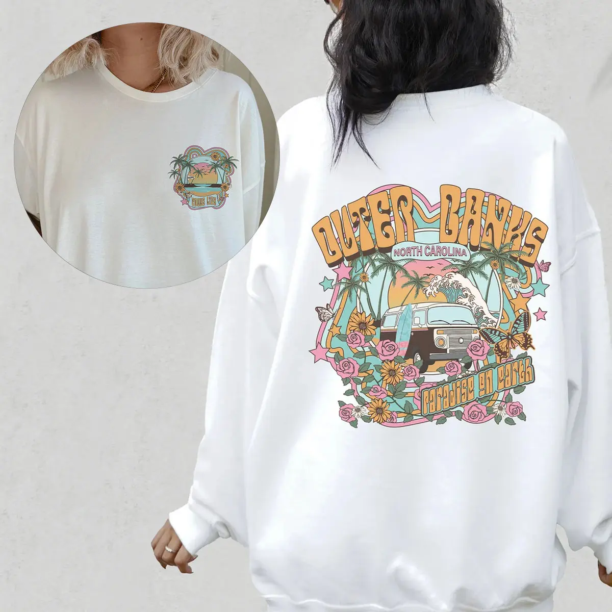 OBX4 Retro T-Shirt Sweatshirt Hoodie, 0uter Banks Hoodie Fabric
