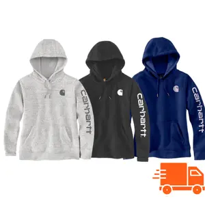 Carhartt Damen Multicolor Hoodie Logo Sleeve Graphic Hoodie, Loose Couple Long-sleeved Korean Autumn Long-sleeved Top for Men and Women Tee