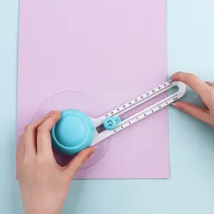 Circle Cutter with 3 Blades Paper Cutting Machine; Adjustable Rotary Round Paper Cutter Trimmer; 360 Degree Circle Cutting Tool-Cuts Circles from 4 to 12 Inches Great for Scrapbooks, Cards, Home Decor