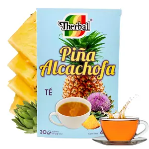 THERBAL Piña Alcachofa Tea 30 Bags Pineapple & Artichoke Refreshing Health Benefits Versatile Beverage for Tea Enthusiasts