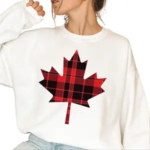 Canada Sweater, Proud Canadian, Canadian Sweater, Plaid Sweater, Canada Day, Womens Canadian, Maple Leaf Sweatshirt
