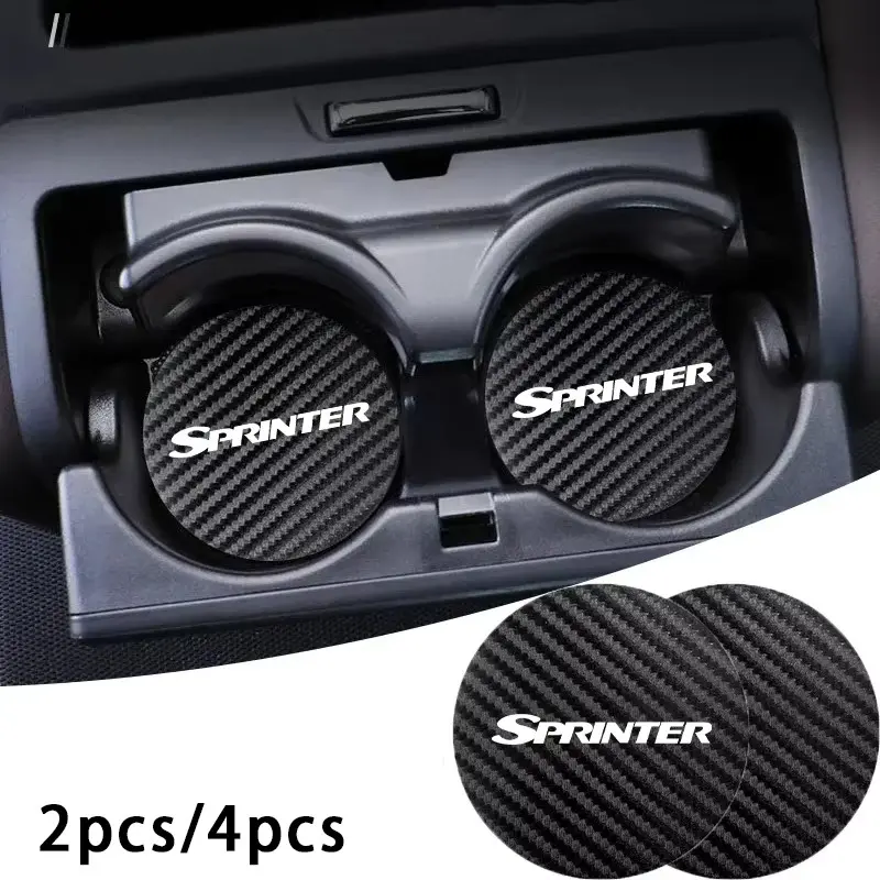 For Benz Sprinter 2pcs or 4pcs Car Coaster, Water Cup Cushion, Storage Groove, Protect Coaster, Non-Sponge Rubber, A19961208