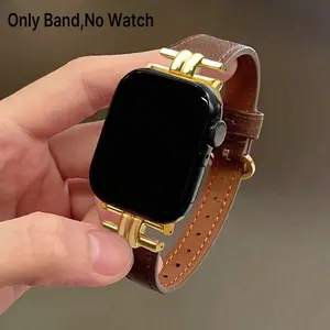 Adjustable Artificial Leather Watch Band for Apple Watch Series Ultra 3 2 1 Se S11 10 9 8 7 6 5 4 3 2 1, Compatible Replacement Smartwatch Strap, Smart Watch Straps