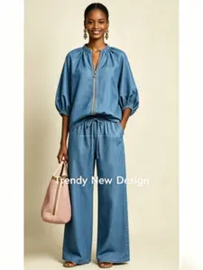 Women's Casual 2 Piece Lounge Set Womenswear Half Zip Sweatshirt High Waist Wide Leg Pants Y2K Tracksuit Airport Outfit Mother's Day Gift Clothes Lady