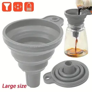 Car Engine Oil Funnel, Foldable Silicone Engine Oil Funnel, Oil Fuel Liquid Supply Funnel, Car Engine Repair Tool Accessories, Car Accessories