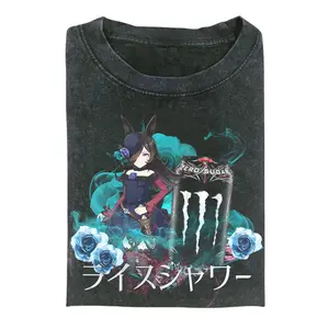 Rice Shower Uma Musume Drink T-Shirt – Cute Manga Anime Graphic Tee, Video Game Shirt Unisex