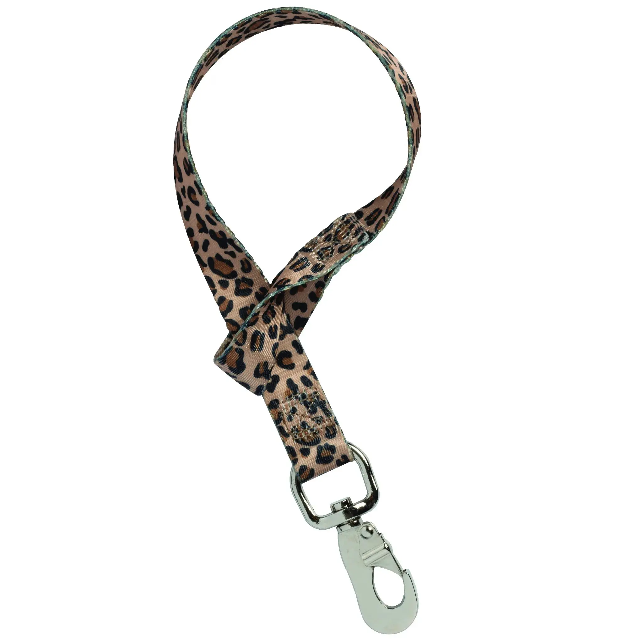 Weaver Leather Nylon Horse Bucket Strap with Nickel Plated Snap - 1" Wide x 22" Long Leopard