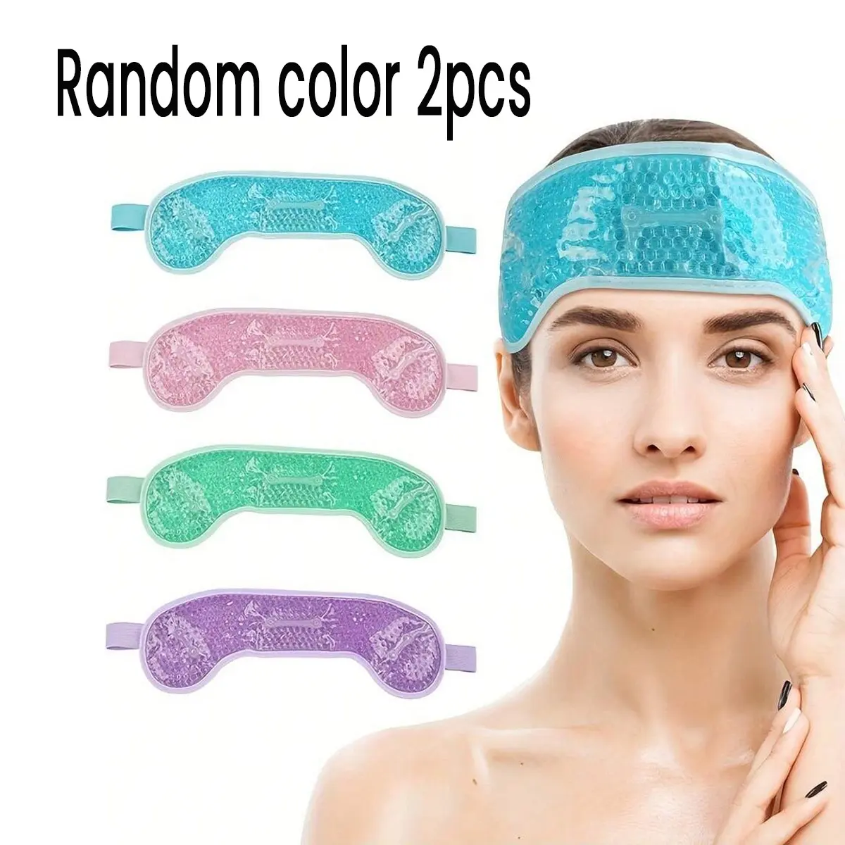 2-Pack Cold and Hot Gel Bead Pain Relief Ice Packs, Ice Compress, Long-Lasting Cooling, Soft Velvet Backing, Ideal for Pain Management