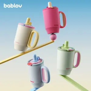 Bablov 2026 Insulated Coffee Mug | Leak-Proof Tumbler with Straw, Large Capacity & Cute Design for WomenOffice