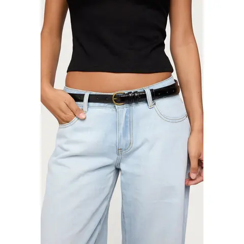 Goldey Faux Leather Belt