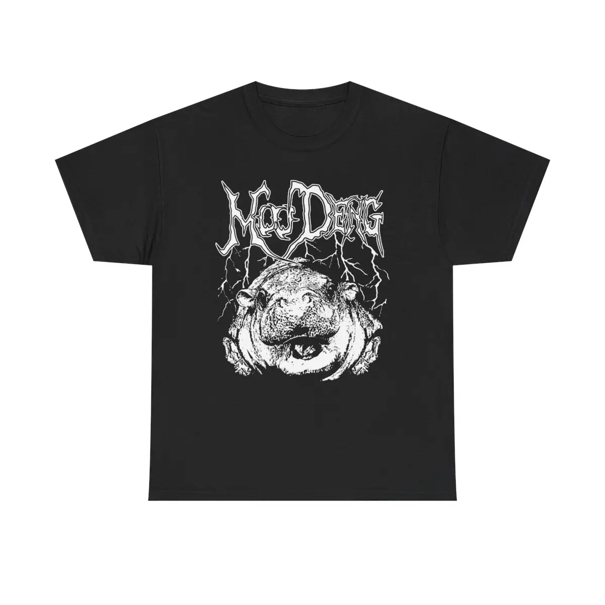Moo Deng (Metal) Unisex Heavy Cotton Tee.