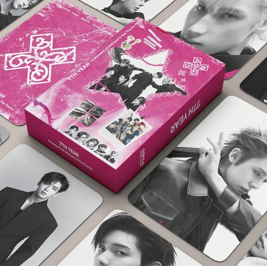 50 TXT K-Pop Boyband Collectible Stickers & Double-Sided Photo Cards, Perfect for Room Decor, Notebook, Holiday Gift, Sticker Sheets, Sticker Packs, Scrapbook Accessories, Scrapbook Materials, Scrapbooking Supplies