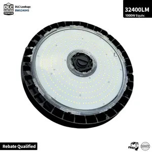 600W  LED UFO High Bay Light 32400 Lumen DLC Premium Industrial Light | Rebate Qualified