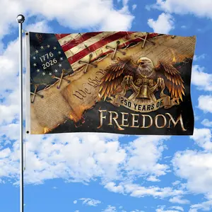 USA 250 Years of Freedom Flag – 1776–2026 Double-Sided Outdoor House Banner, Patriotic Gift for Home Decor