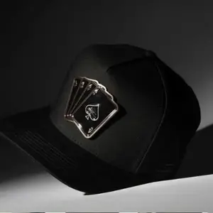 Unique Poker Design Snapback Hat – Embroidered King & Ace Flat Brim Adjustable Streetwear Cap