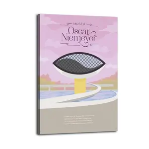 Museu Oscar Niemeyer Illustration Poster Decorative Painting Canvas Wall Art Picture Print Modern Family Bedroom Decor