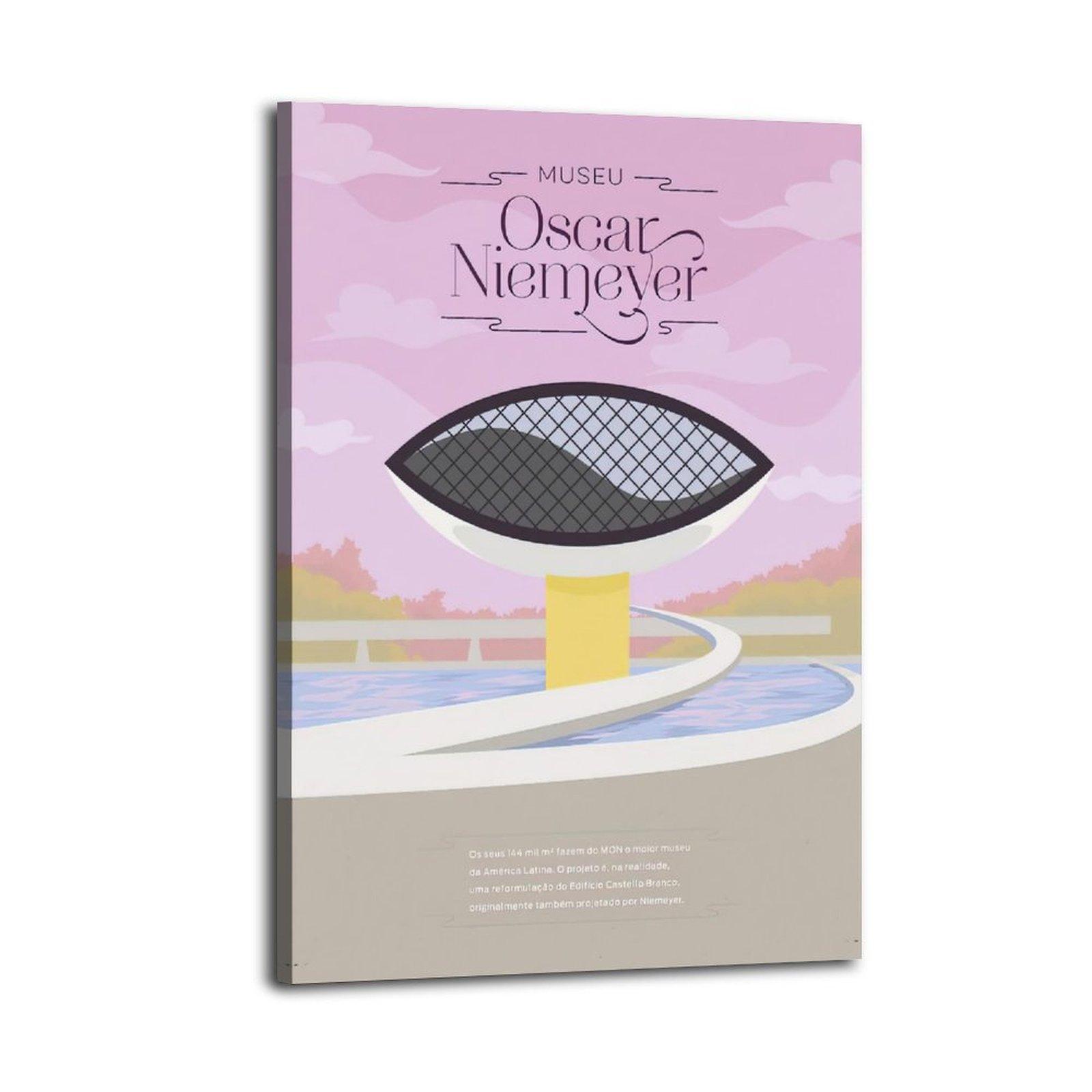 Museu Oscar Niemeyer Illustration Poster Decorative Painting Canvas Wall Art Picture Print Modern Family Bedroom Decor