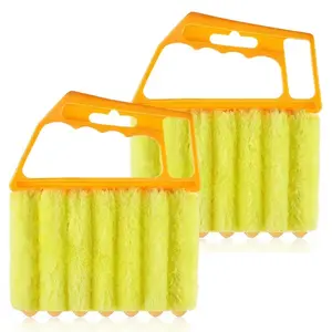 Washable Window Blind Cleaner Brush 2-Pack, Multifunction Microfiber Blinds Duster Tool, Portable Household Cleaning Gadget for Venetian Blinds, Air Conditioner Vents & Hard-to-Reach Crevices, Home Cleaning Essentials summerwins