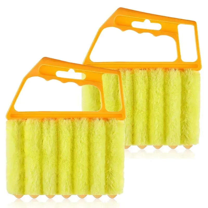 Washable Window Blind Cleaner Brush 2-Pack, Multifunction Microfiber Blinds Duster Tool, Portable Household Cleaning Gadget for Venetian Blinds, Air Conditioner Vents & Hard-to-Reach Crevices, Home Cleaning Essentials