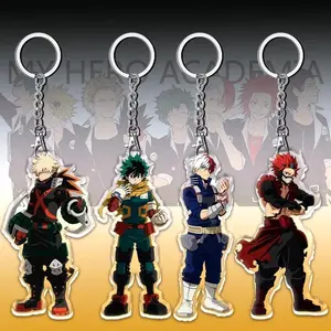 A 12cm My Hero Academia Item Acrylic Keychain Student Backpack Pendant Accessories Halloween Decoration Children's Holiday Gifts