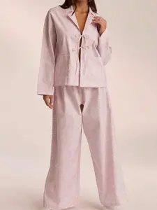 Women's Floral Print Lapel Sleepwear Set, Casual Comfortable Full Body Flower Pattern, Ladies Homeewear Suit for Spring & Fall