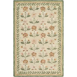Fairfax 100% Wool Hand Tufted Floral Area Rug