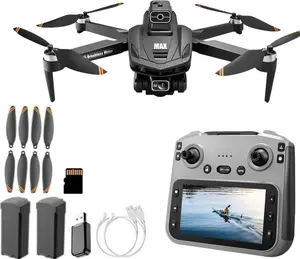 GPS Drone with 4K Camera, 4.5" LCD Screen Controller, Auto Return, Follow Me, Gesture Control, One-Key Takeoff/Landing, Altitude Hold, LED Lights, Foldable FPV RC Quadcopter for Beginners & Adults, Portable Drone for Aerial Photography & Outdoor Flying su