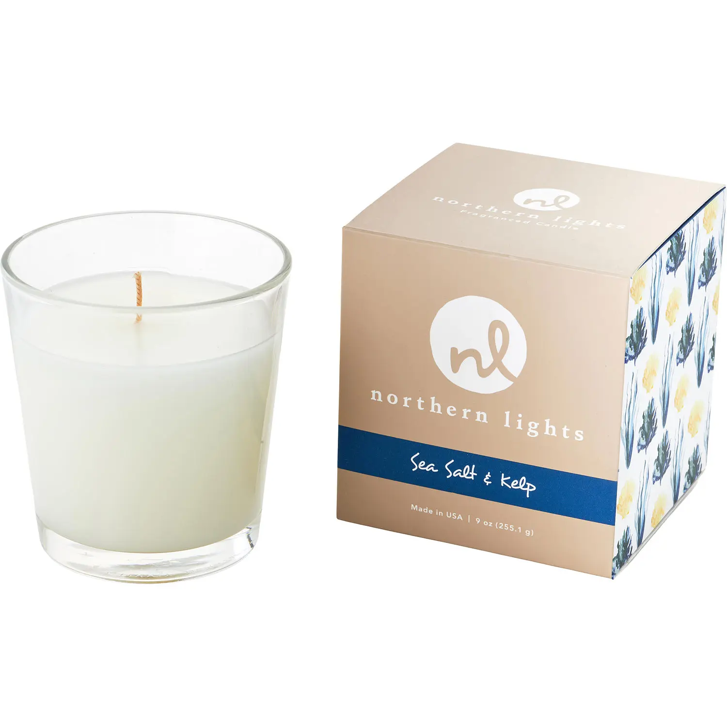 Sea Salt & Kelp By Northern Lights White Candle For Unisex