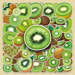 Kiwi Fruit Pattern Sticker, 100pcs/set Creative Fruit Decorative Stickers, DIY Decals for Scrapbooking & Journal Making