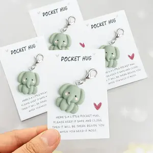 Stainless Steel Elephant Keychain, 1-100pcs Cute Charm Pendants, Perfect Gift for Birthdays, Holidays, Daily Carry Essentials, Keychain Kawaii