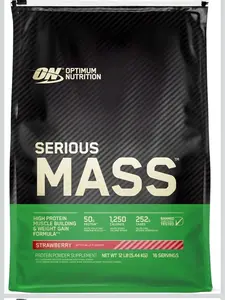 Optimum Nutrition Serious Mass 12lbs Strawberry Protein Gainer Powder