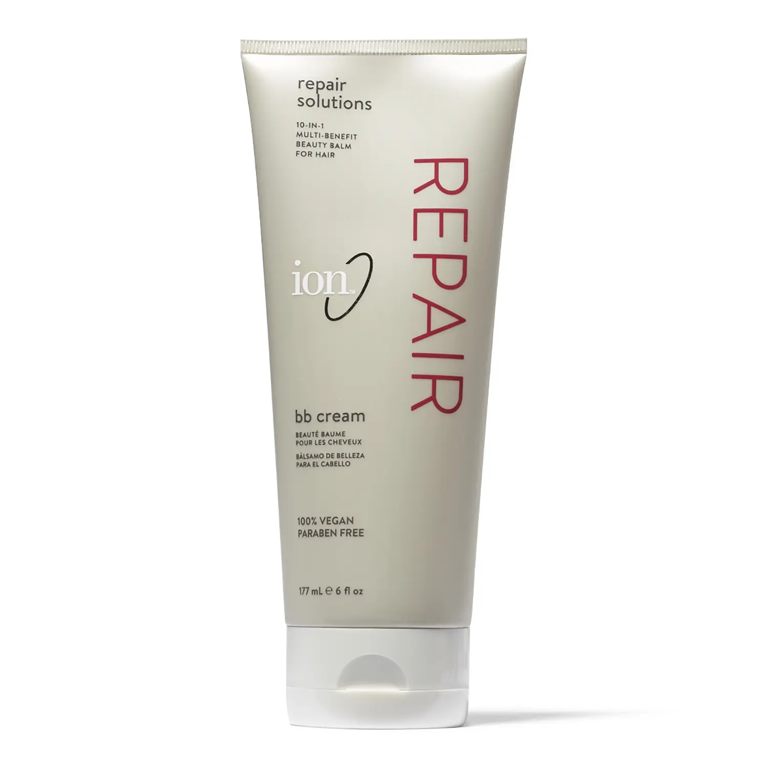 Ion Repair BB Cream Leave in Conditioning Treatment, for All Hair Types, Paraben Free & Vegan 6 fl oz