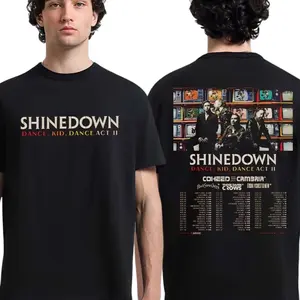 Shinedown Dance Kid Dance Act II Tour 2026 T-Shirt – Rock Band Concert Graphic Tee Double Sided Fan Shirt USA Men Women Tops