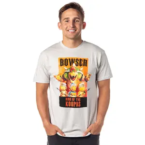 Super Mario Bros Movie Shirt Men's Bowser King Of The Koopas Adult T-Shirt