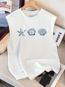 1 Piece Men‘s Japanese Dragon Graphic Tank Top, Sleeveless Tokyo Streetwear Style With Cherry Blossom And Mt. Fuji Print, For Summer Outfits And Anime Enthusiasts